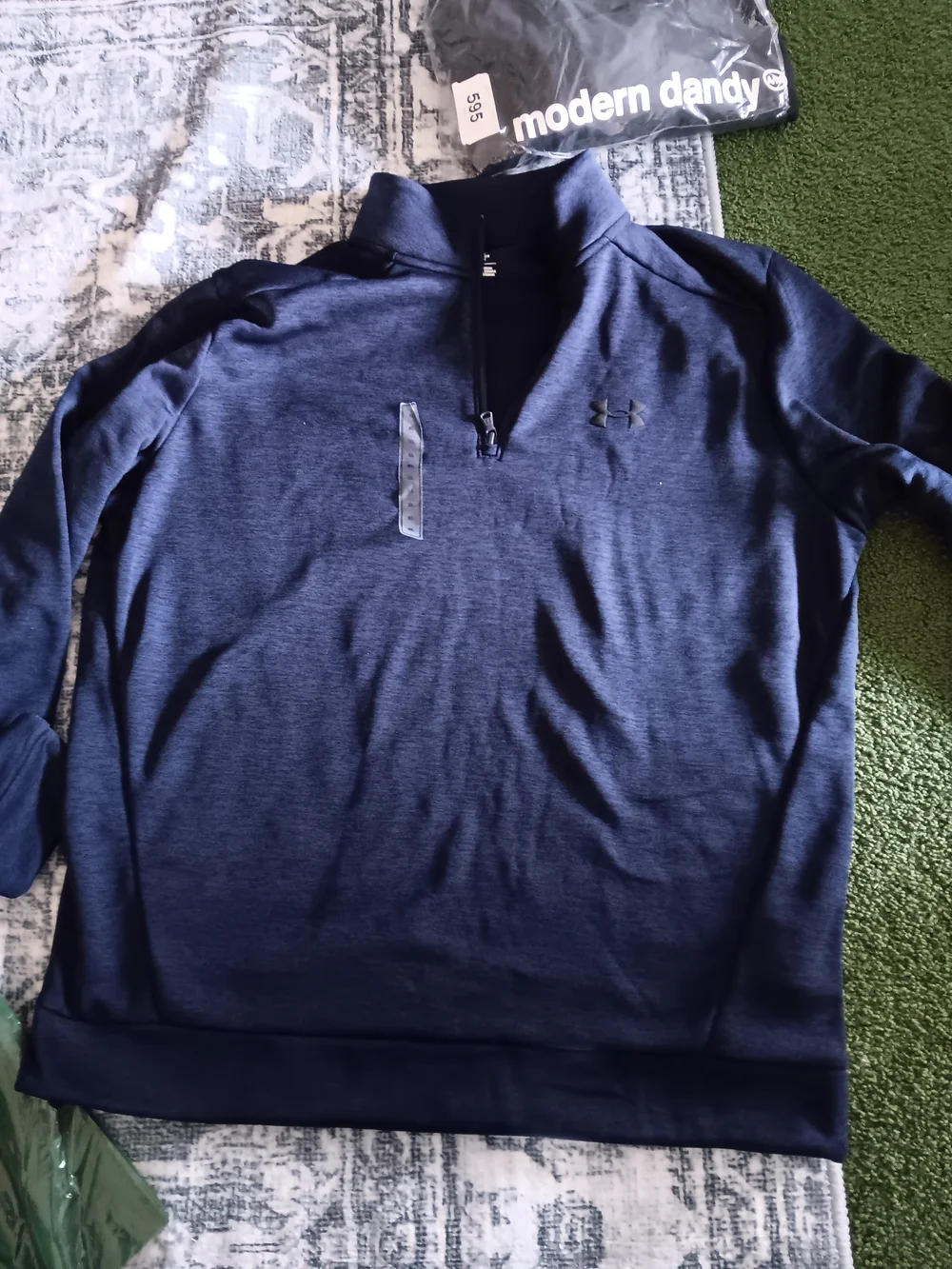 Under Armour Men's Navy Quarter-Zip Performance Pullover Mens XL